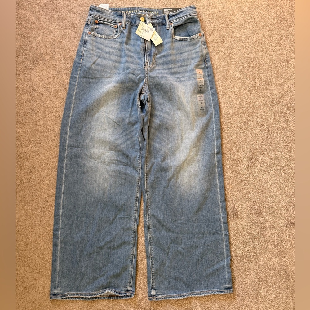 American Eagle Outfitters Blue Flare & Wide Leg Jeans